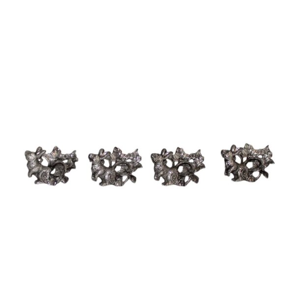 Arthur Court Bunny / Ivy Rabbit Place Card Holders Vintage Set Of 4 Original Box - Picture 5 of 6